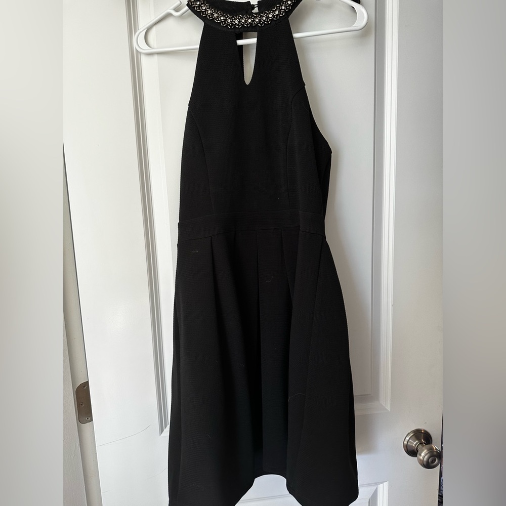 Homecoming Dress halter black and beaded